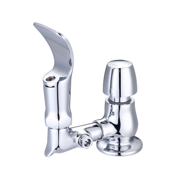Drinking Faucet, NPSM, Single Hole, Polished Chrome, Overall Width: 2"